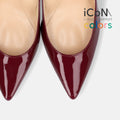 iCoN COLORS：ポインテッドトゥ エナメル パンプス（C76531）ボルドーE/mamian（マミアン）
