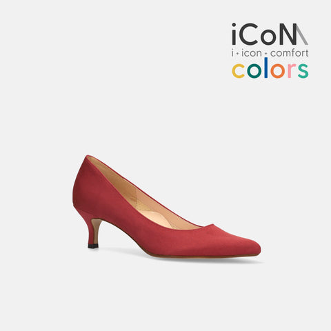 30%OFF：iCoN COLORS：ポインテッドトゥ スエード パンプス（C57172）ボルドーS/mamian（マミアン）