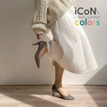20%OFF：2025AW：iCoN COLORS：ポインテッドトゥ スエード パンプス（C76532）グレージュS/mamian（マミアン）