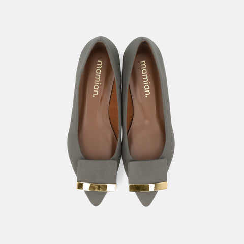 2023SS: Accent Buckle Flat Shoes (m17006) Black
