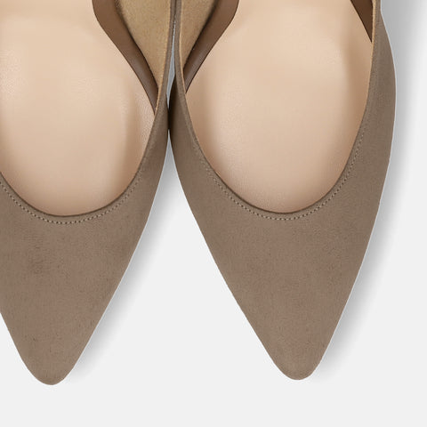 予約：2026AW：ポインテッドトゥ パンプス（m81001）グレージュS