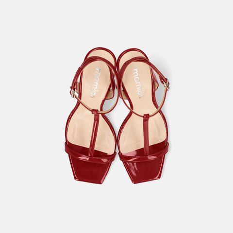 15% OFF: 2024SS: T-Strap Sandals (3588) Red E