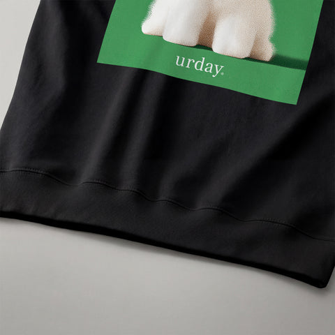 予約：urday【dog】アートワークスウェットシャツ（u-a-sw-0001-08）ブラック