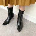 2025AW：ポインテッドトゥ ショートブーツ（5736）ブラック/mamian（マミアン）