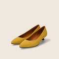 50%OFF：ローヒール ポインテッドトゥ パンプス（m30001）イエローS/mamian（マミアン）